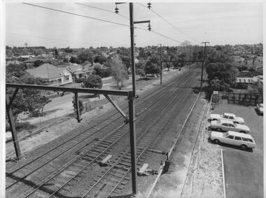 Photograph - Railway lines west of Box Hill Station, 1/10/1975