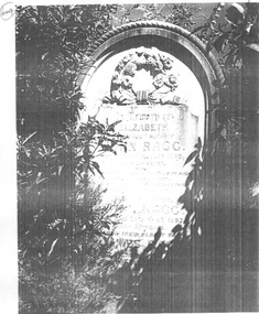 Photograph - Headstone of Elizabeth and John Ragg at Box Hill Cemetery, Irvine Green