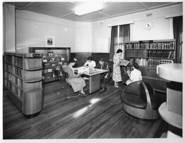 Photograph - Box Hill Library - interior view, 1953