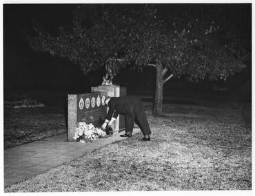 Photograph - Wreath laying at War Memorial in front of Box Hill Town Hall