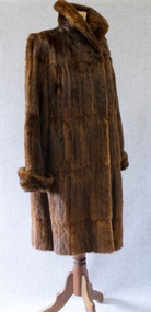 Clothing - Coat, Water rat fur coat, c.1930s
