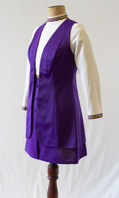 Dress and vest, Dress and tunic vest, circa late 1960s