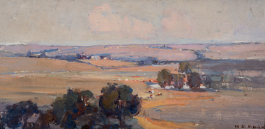 Painting, W.D. Knox, Landscape Bacchus Marsh, c. 1928