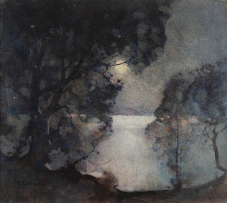 Painting, B.E. Minns, (Moonlight)