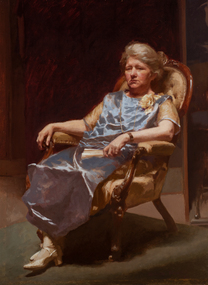 Painting, William Rowell, Portrait of Miss A.M.E. Bale, 1924