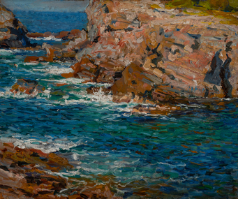 Painting, E. Fox, On the Mediterranean Coast, 1880-1915