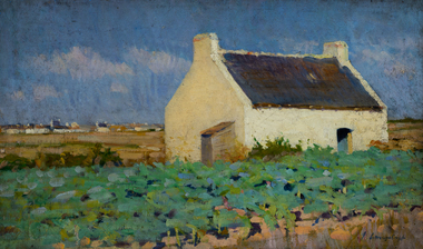 Painting, John Longstaff, Cabbage Plot, Belle-Ile, 1890