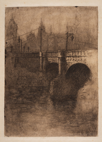 Painting, Dora Wilson, Princes Bridge, 1896-1946