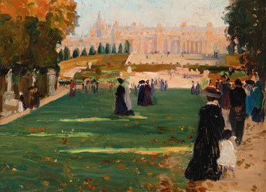 Painting, Ethel Carrick Fox, (Luxembourg Gardens)