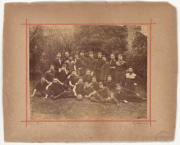 Photograph - Black and white print, Verey Studios, Photograph captioned 'Foundry Club about 1886', c. 1886