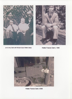 JIM & AMY CLARK WITH RICHARD (5YEARS) WALTER (BABY), WALTER FRANCIS CLARK C1946, WALTER FRANCIS CLARK C1948