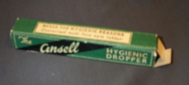 Domestic object - EYE DROPPER, THE ANSELL RUBBER CO, UNKNOWN