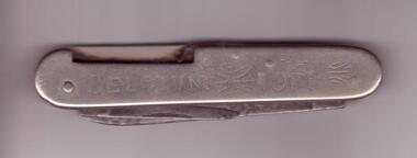 Weapon - POCKET KNIFE, MORTON(?) & SONS SHEFFIELD - SYMBOL SCALES FOR WEIGHING