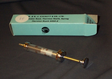 Functional object - HYPODERMIC SYRINGE & BOX, S & R J EVERETT & CO LTD