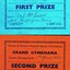 Prize Cards for competition at agricultural show