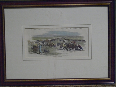 Drawing - ARTWORK, THE ILLUSTRATED LONDON  NEWS & SKETCH LTD, SKETCHES FROM THE VICTORIAN GOLD DIGGINGS, 1853