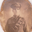 Studio portrait of solder in Australian Infantry Forces uniform.