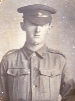 Studio portrait of soldier in Australian Infantry Forces uniform.