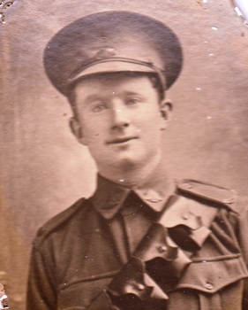 Studio portrait of soldier in Australian Infantry Forces uniform.