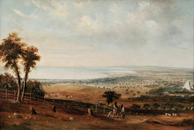 Painting - Geelong from Mr Hiatt's Barrabool Hills, DUKE, William, 1851
