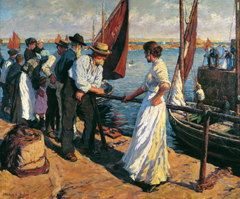 Painting - The pier head 1910, FORBES, Stanhope, 1910
