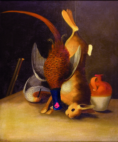 Painting - Still life with dead game, GOULD, William B, c1846