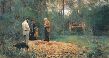 Painting - A bush burial, McCUBBIN, Frederick, 1890