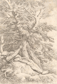 Etching - St William of Maleval, ROSA, Salvator, 1661