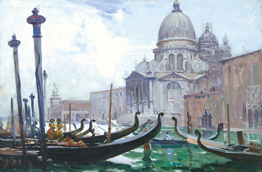 Painting - Santa Maria della Salute, grey, STREETON, Arthur, 1908