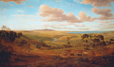 Painting - View of Geelong, von GUERARD, Eugene, 1856