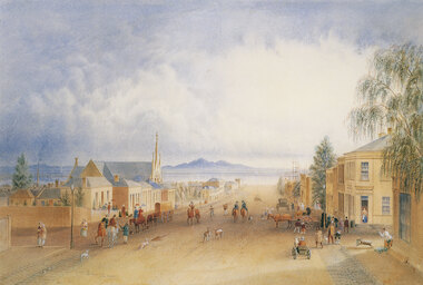 Watercolour - Yarra Street, Geelong, WEBB, Alexander, 1872