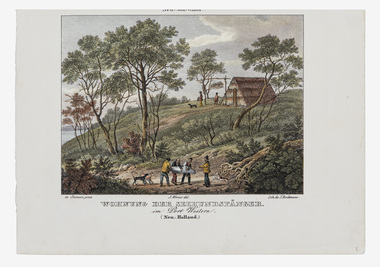 Print, De Sainson, Louis (after), Wohnung der Seehundsfanger (The Seal Hunter's Hut), c.1836