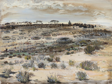 Painting, Douglas, Neil, Eighteen Emus, Undated