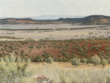 Painting, Dridan, David, Grey Range and Jackson Creek, c.1982