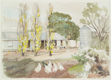Painting, Fitzpatrick, Samuel Charles, The Farmyard, 1981