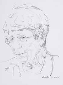 Work on Paper, Gaffy, Michael Owen, Preliminary Sketch of Gwen Webb OAM, 2000