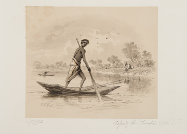 Work on Paper, Gill, Samuel Thomas, Crossing the Tambo, Gipps Land, 1868