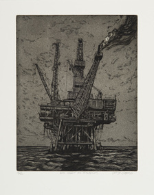 Print, Gittoes, George, Bass Strait Oil Right (night), 1991