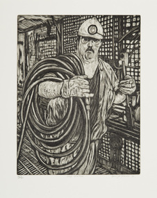Print, Gittoes, George, Hose Fitter, 1991