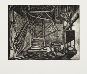 Print, Gittoes, George, The Stairs, 1991