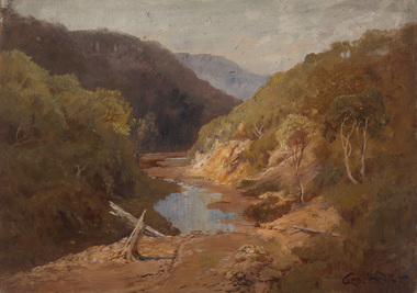 Painting, Hyde-Pownall, George, Tambo River near St Patrick's Creek, Gippsland, 1914