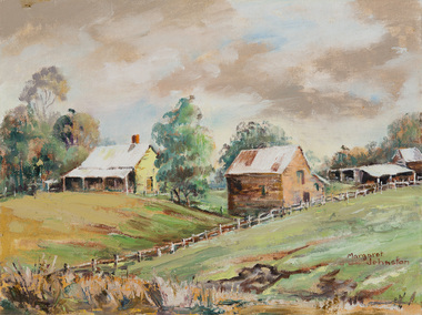 Painting, Johnston, Margaret, Old Farmhouse, Maffra, Undated
