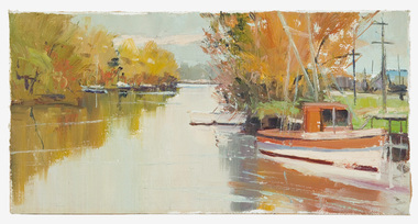Painting, Kermond, Laurence, By The Old Bairnsdale Jetty, 1983