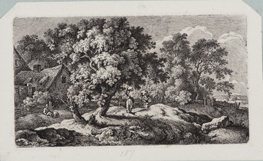 Print, Kobell, Ferdinand von, Figures in Landscape, 1776