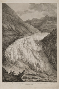 Print, Le Barbier, Jean-Jacques, Vue de la Grande Glaciere, au Grunelwald, c.1770