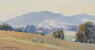 Painting, Long, Leonard, Landscape near Yea, Vic, 1972