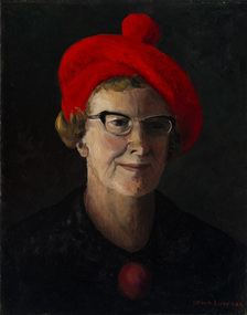 Painting, Luxford, Celia Lewis, The Red Beret (Self Portrait), c.1960s