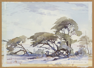 Painting, Markham, Arthur, Lake Edge, 1974