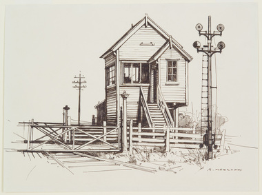 Work on Paper, Markham, Arthur, Signal Box Sale Station, 1983