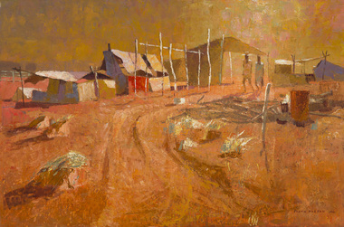 Painting, Norton, Frank, Bloodwood Yard, Christmas Creek Station, Kimberleys, 1966